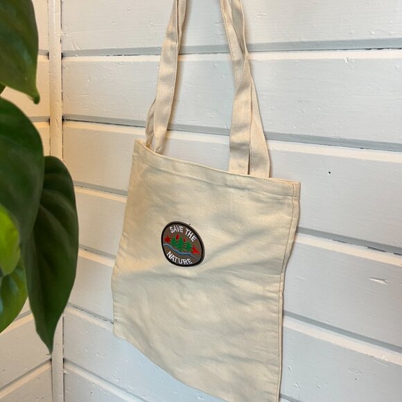 Save the Nature Patch Cotton Tote Bag - Picture 3 of 3